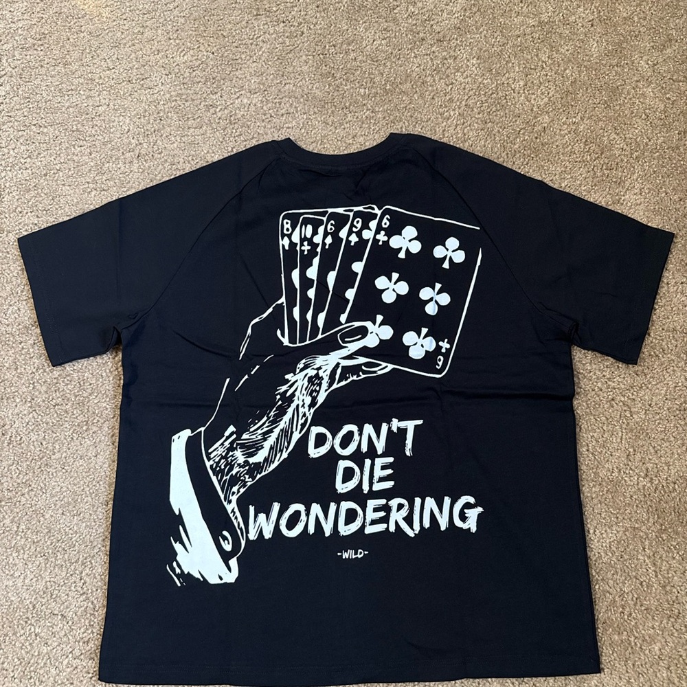 Black Graphic Tee - Don't Die Wondering